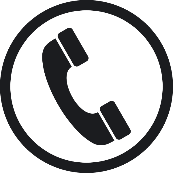 A black phone icon